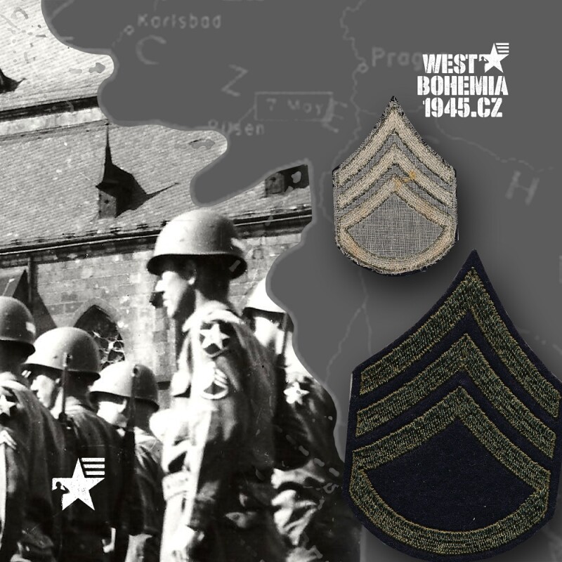 Originální rukávové hodnostní označení STAFF SERGEANT